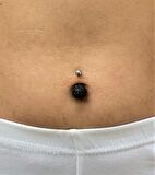 ŞAMBALA HAMUR SWAROVSKİ RENKLİ TAŞ 11 MM GÖBEK PİERCİNG