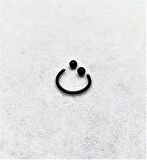 10 MM SİYAH DİŞ, DUDAK, KIKIRDAK, TRAGUS, KAŞ, KULAK SMİLEY PİERCİNG 316L CERRAHİ PASLANMAZ ÇELİK