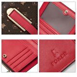 Foxer Retro Monogram Kadın Deri Cüzdan Özel Kutusunda