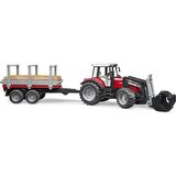 Massey Ferguson 7480 ve Kütük Taşıyan Römork