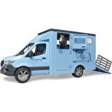 Bruder Mercedes Benz Sprinter At Nakil Aracı ve Siyah At 02674