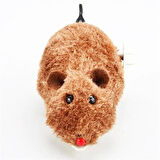 CELİK AVM® Kurmalı Kedi Eğitim Oyuncağı Tüylü Peluş Fare Yakalama İnteraktif Sevimli Eğlenceli Oyuncak