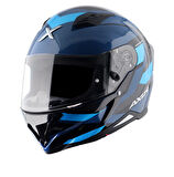 Axor Hunter Cornet Motosiklet Kask Black Blue