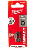 Milwaukee Hex4x25mm Allen Shockwave Vidalama Ucu 2'li Paket