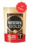 Nescafe Gold Kahve Ekopaket %20 Bedava 180G x 12 Adet