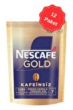 Nescafe Gold Decaf Kafeinsiz Çözünebilir Kahve 70G x 12 Adet
