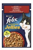 Felix Sensations Sığır Etli Ve Domatesli Yetişkin Yaş Kedi Maması 85 Gr x 26 Lı