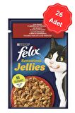 Felix Sensations Sığır Etli Ve Domatesli Yetişkin Yaş Kedi Maması 85 Gr x 26 Lı