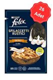 Felix Lezzetli Et Dilimleri Tavuklu Yaş Kedi Maması 80 Gr x 26 Adet