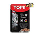 Tomi Pouch Dana Etli ve Hindili Yetişkin Kedi Konservesi 100gr x 12 Adet
