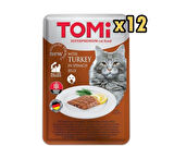 Tomi Pate Hindili ve Ispanaklı Yetişkin Kedi Konservesi 100gr x 12 Adet