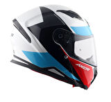 Axor Hunter Turbo Motosiklet Kask White Red