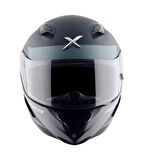 Axor Hunter Turbo Motosiklet Kask Black Grey  MAT