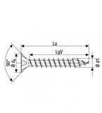 Evrensel Vida, Sunta Vidası, 2,5 x 12 mm, 1.000 Adet, Tam Dişli, Havşa Başlı, Yıldız Z1, SPAX-S Versiyon, WIROX Kaplama