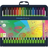 Schneider Link-It Bio-Plastik Fineliner 0.4 mm. 16 Renk Tam Boy