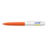 Schneider Take 4 Neon Fonksiyonlu Tükenmez Kalem 1.0 mm 4 Renk Turuncu-Beyaz Gövde 138126