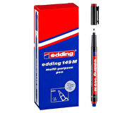 Edding 149 M Permanent Silgili Asetat Kalemi 1.0 mm Kırmızı 1 Adet
