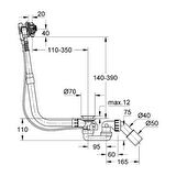 Grohe Talentofill Doldurmalı Kumandalı Küvet Tropleni - 28991000