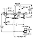 Grohe Essence Üç Delikli Lavabo Bataryası M-Boyut - 20296001