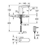 Grohe Eurosmart Cosmopolitan E Fotoselli Lavabo Bataryası, 1/2", Çift Su Girişli
Ayarlanabilir Sıcaklık Sınırlayıcısı - 36325002