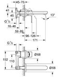 Grohe Bauedge İki Delikli Lavabo Bataryası 20474000