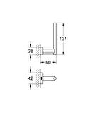 Grohe Essentials Cube Yedek Tuvalet Kağıtlığı - 40623001
