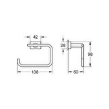 Grohe Eurocube Tuvalet Kağıtlığı Banyo Aksesuarı - 40507001