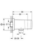 Grohe Euphoria Cube Askılı Duş Çıkış Dirseği 26370000