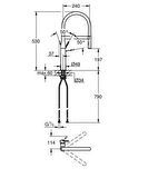 Grohe Eviye Bataryası Spiralli 2 Fonk Essence Krom/Siyah-30294000