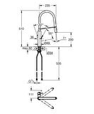 Grohe Eviye Bataryası Spiralli 2Fonk Concetto Krom/Siyah-31491000