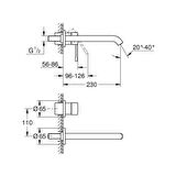 Grohe Essence İki Delikli Lavabo Bataryası L-Boyut - 19967DC1