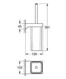 Grohe Selection Cube Tuvalet Fırçası Seti - 40857000