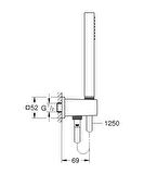 Grohe Su Çıkış Dirsekli El Duş Seti Euphoria Cube Krom - 26405000