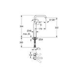 Grohe Essence Tek Kumandalı Lavabo Bataryası Xl-Boyut 32901DA1