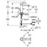 Grohe Lavabo Bataryası Lineare S-Boyut Krom - 32114001