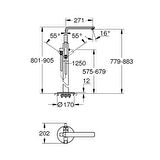 Grohe Lineare 23792001 Gümüş Banyo Bataryası
