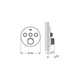 Grohe SmartControl Üç Yollu Yön Değiştiricili Ankastre Termostatik Duş Bataryası - 29121000