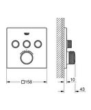 Grohe Grohtherm Smartcontrol Üç Noktadan Akış Kontrollü Kumanda - 29126000
