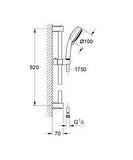 Grohe Tempesta Duş Seti 3 Fonksiyonlu El Duşlu Krom 27579002