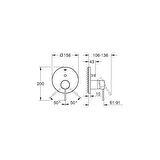 Grohe Eurocube Ankastre Banyo Duş Bataryası 2 çıkışlı divertörlü- 24062000