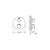 Grohe Grohtherm 24076000 Gümüş Banyo Bataryası