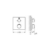Grohe Grohtherm Termostatik Banyo Duş Bataryası 2 çıkışlı divertörlü- 24079000