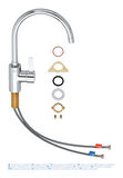 Grohe Eviye Bataryası Döner Borulu Eurosmart Cosmo Krom- 32843002