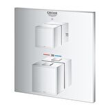 Grohe Grohtherm 24154000 Gümüş Banyo Bataryası