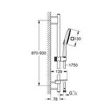 Grohe Rainshower Smartactive 130 Cube Sürgülü Duş Seti 3 Akışlı - 26587000