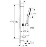 Grohe RainShower SmartActive 3 Akışlı Sürgülü Duş Seti - 26592000