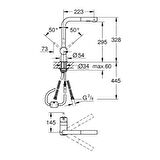 Grohe Minta Tek Kumandalı Eviye Bataryası - 30274A00