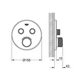 Grohe Grohtherm Smartcontrol 29119GL0 Altın Banyo Bataryası