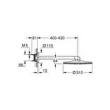 Grohe Rainshower Smartactive 310 Tepe Duşu Seti 430 Mm, 2 Akışlı - 26475Dc0