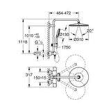 Grohe Rainshower Smartactive 310 Duvara Monte Termostatik Bataryalı Duş Sistemi - 26648000